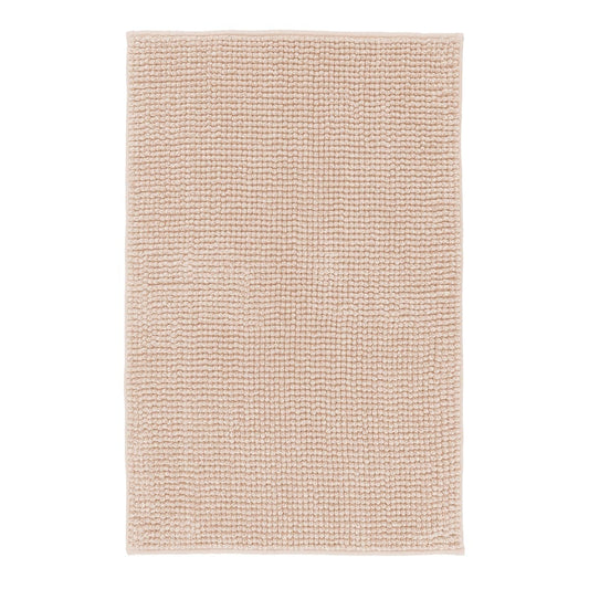 FLAFFY BATHROOM CARPET 50X80 CM BEIGE WITH NON-SLIP - - best price from Maltashopper.com BR430008169