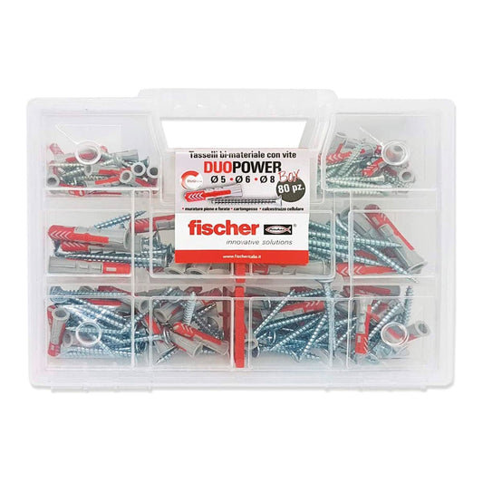 Bricocenter FISCHER DUOPOWER PLUG KIT W/V D.6, 8,10, 80PCS.