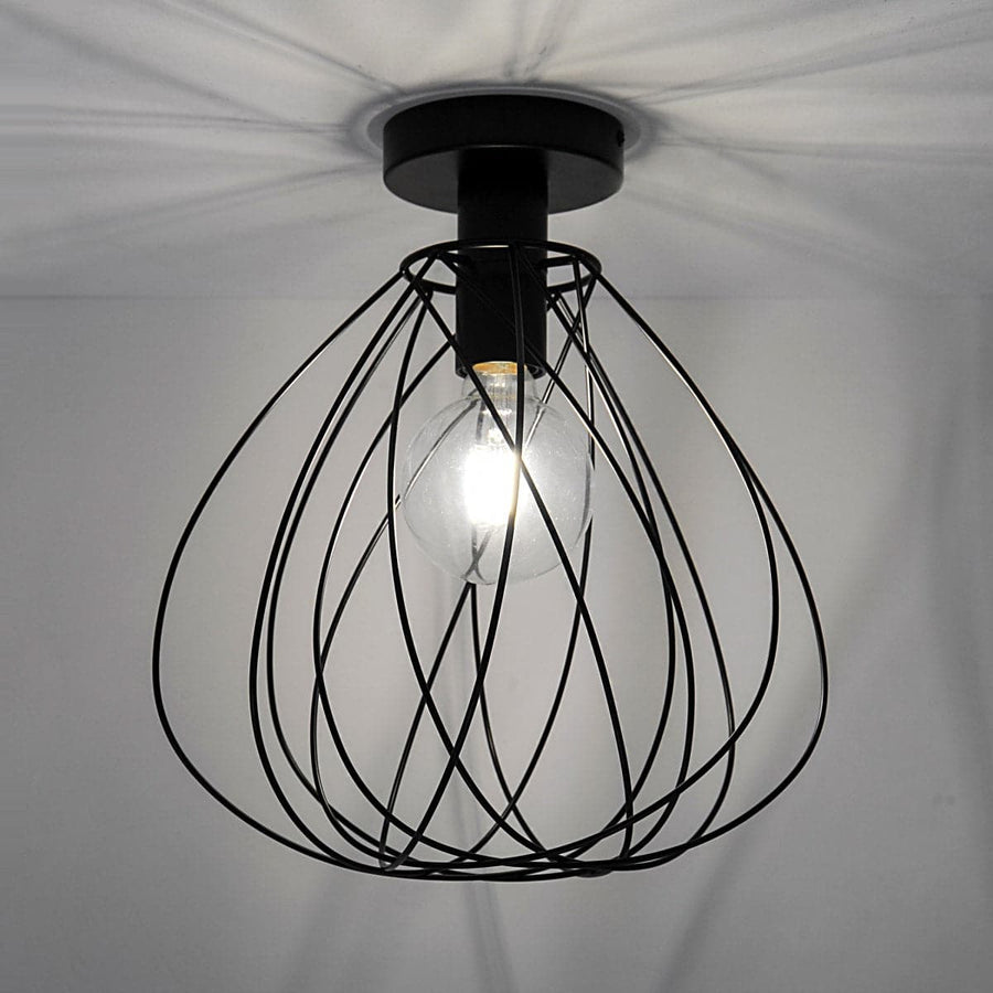 Bricocenter CEILING LAMP MERONE METAL BLACK D32 CM E27=60W
