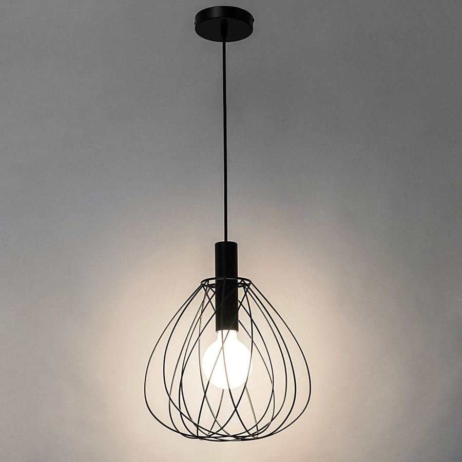 MERONE BLACK METAL CHANDELIER D32 E27=60W - best price from Maltashopper.com BR420006688