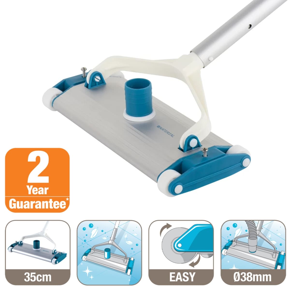 FLOOR CLEANER WITH SIDE BRUSHES 34CM - best price from Maltashopper.com BR500007057