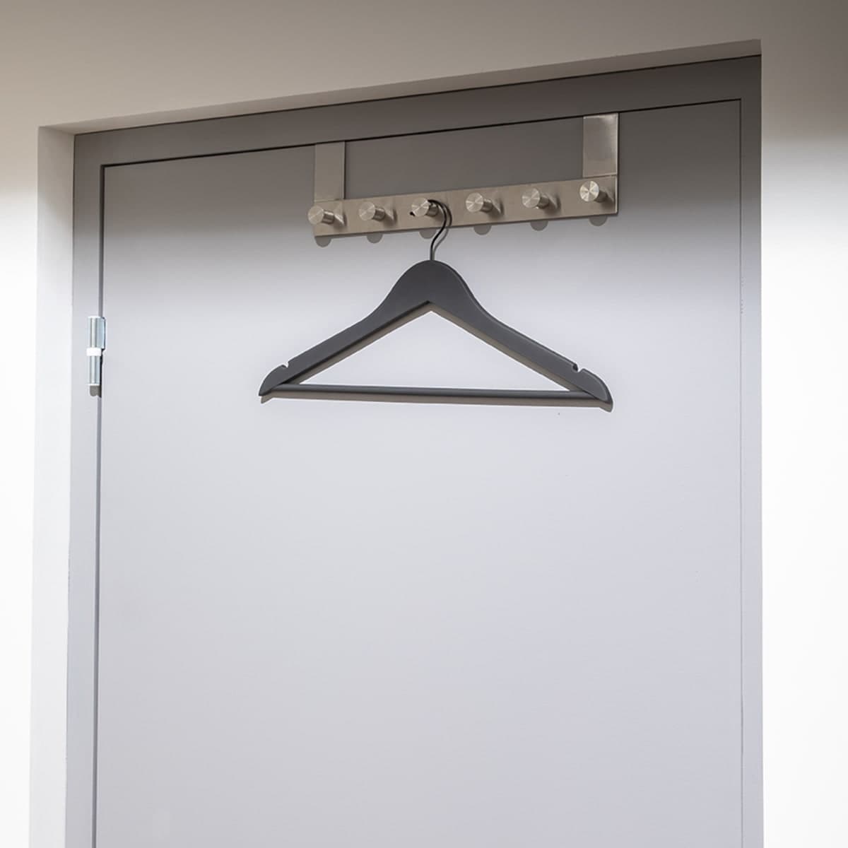 Bricocenter SET OF 4 SPACEO BLACK NON-SLIP HANGERS