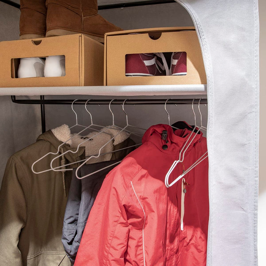 SPACEO FABRIC CUPBOARD METAL AND TNT KIT L75P 45 H160CM ONE SHELF - best price from Maltashopper.com BR480003912
