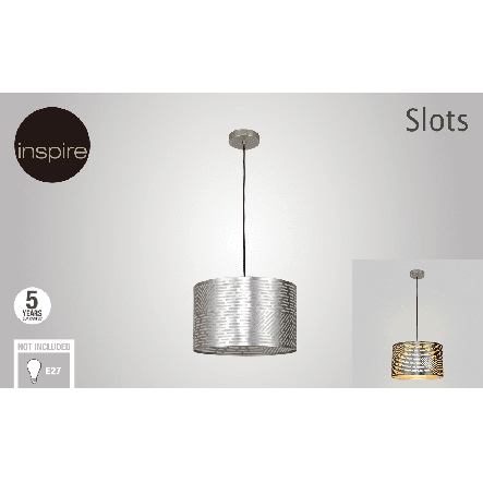 CHANDELIER SLOTS METAL NIKEL D38 E27=60W - Premium Chandeliers from Bricocenter - Just €78.99! Shop now at Maltashopper.com