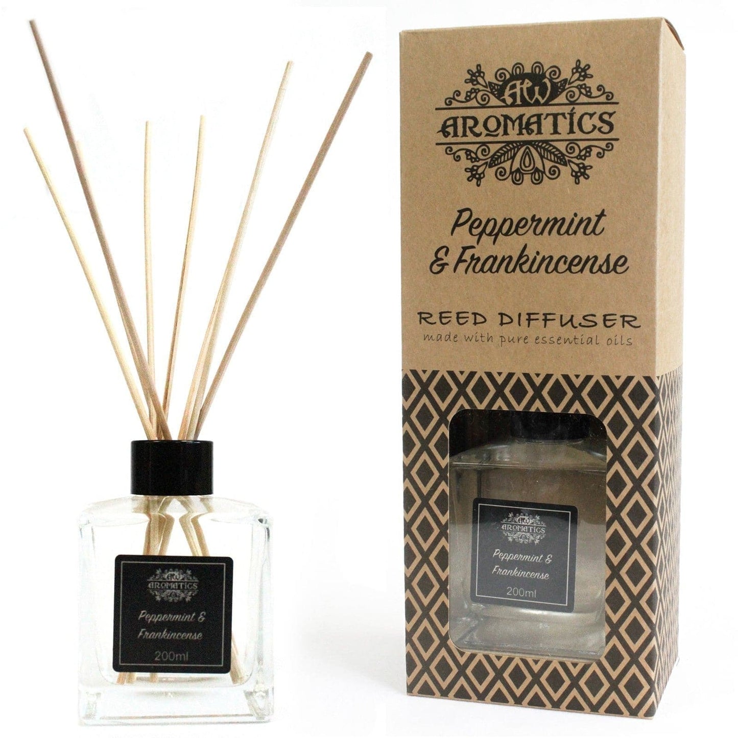 200ml Peppermint & Frankincense Essential Oil Reed Diffuser - best price from Maltashopper.com RDEO-12