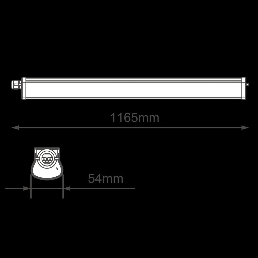 Bricocenter REGLETTE DORNI 114.7CM LED 37W NATURAL LIGHT IP65