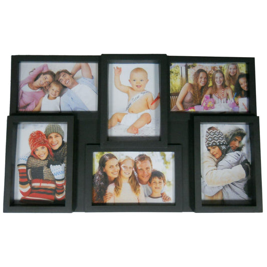 MULTIFOTO EASY 28X44 CM 6 PLACES PVC BLACK - best price from Maltashopper.com BR480005819