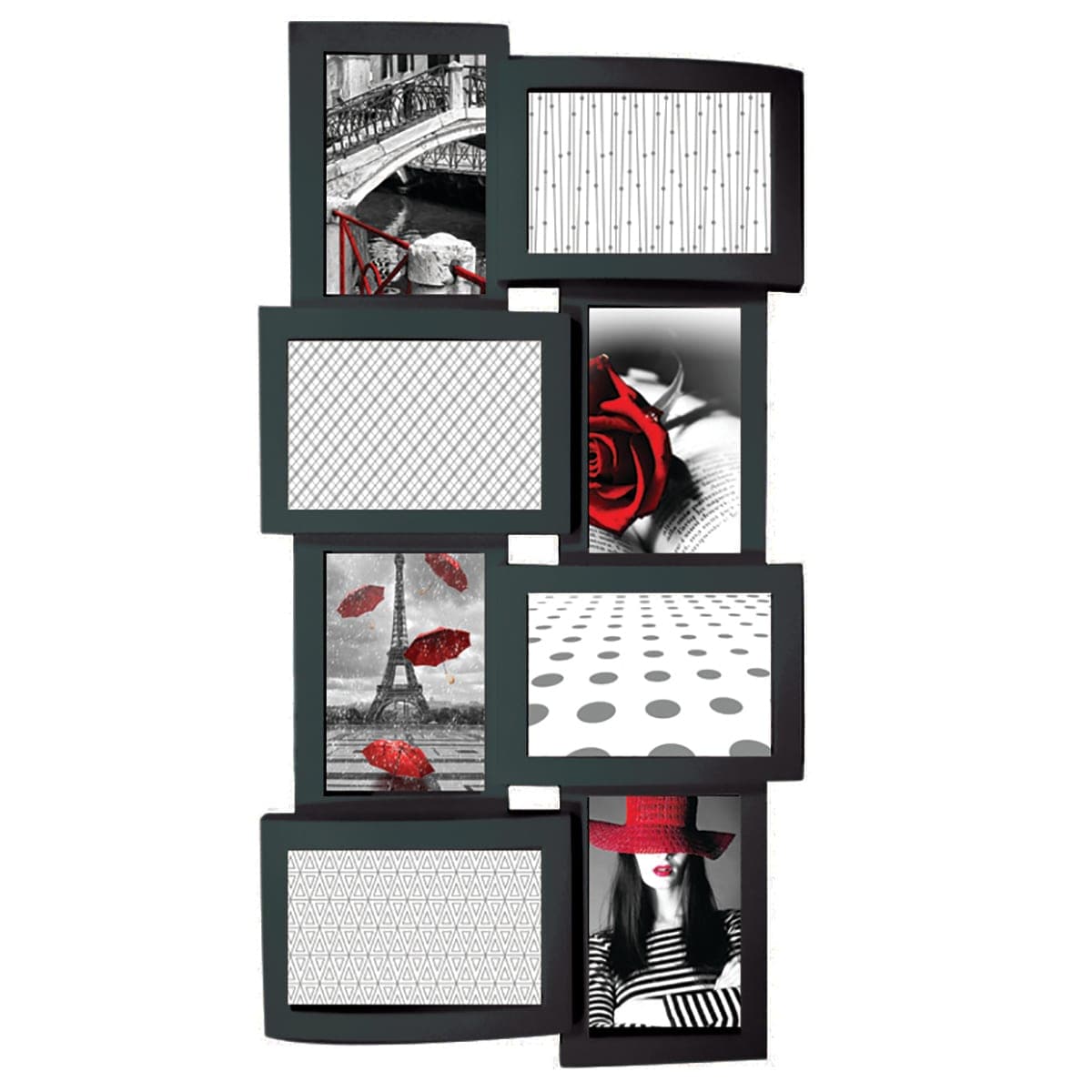 MULTIFOTO EASY 30X58 CM 8 PLACES PVC BLACK - best price from Maltashopper.com BR480005823