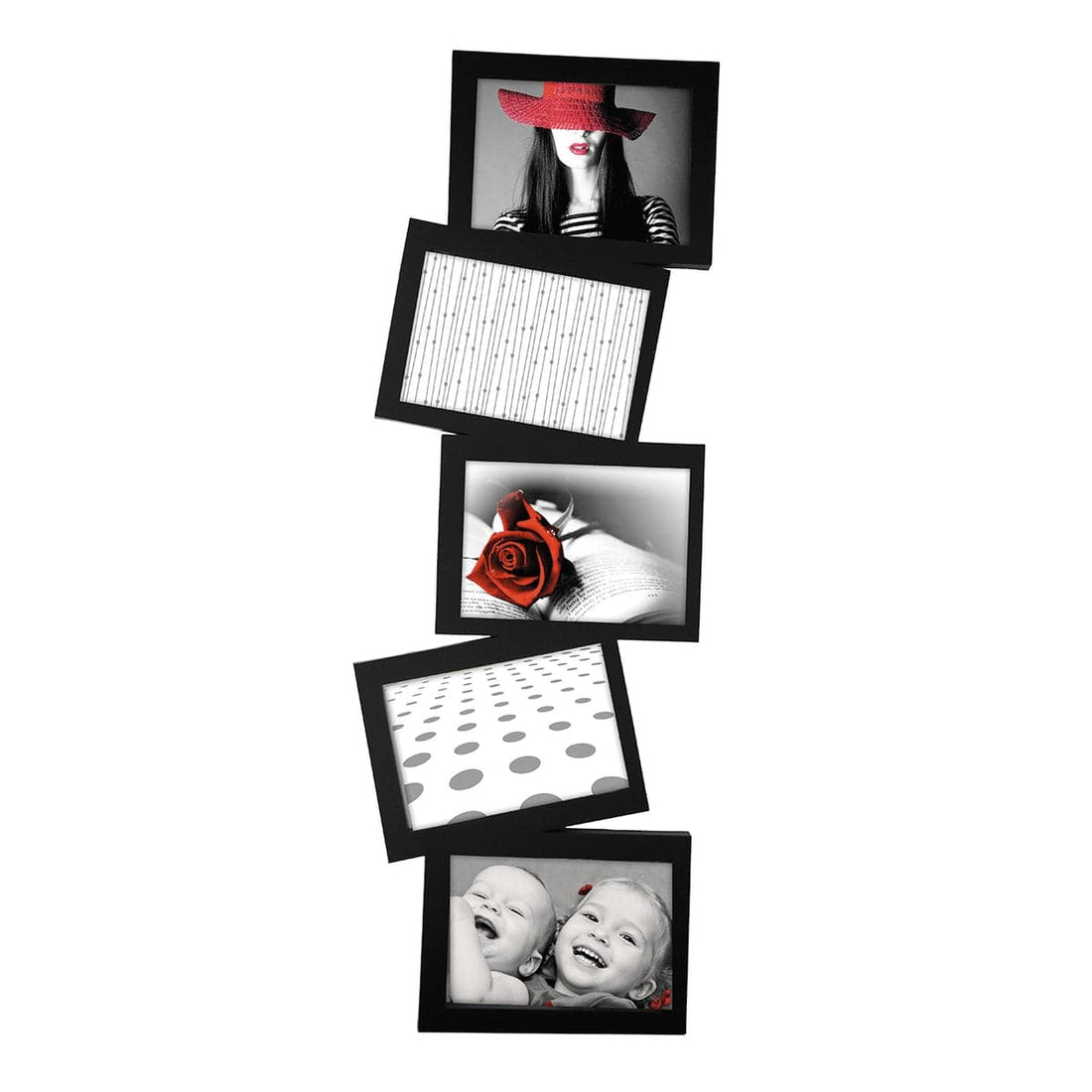 MULTIFOTO STORTY 27X75 CM 5 PLACES PVC BLACK - best price from Maltashopper.com BR480005824