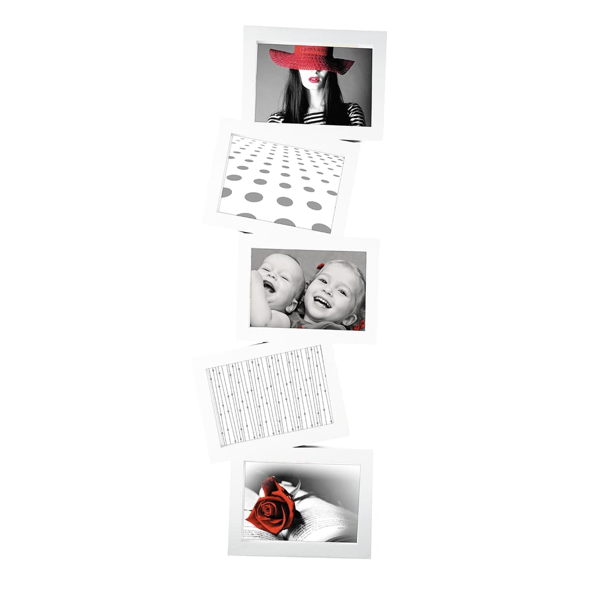 MULTIPHOTO 5 PLACES STORTY WHITE 74X26.5CM - best price from Maltashopper.com BR480003455