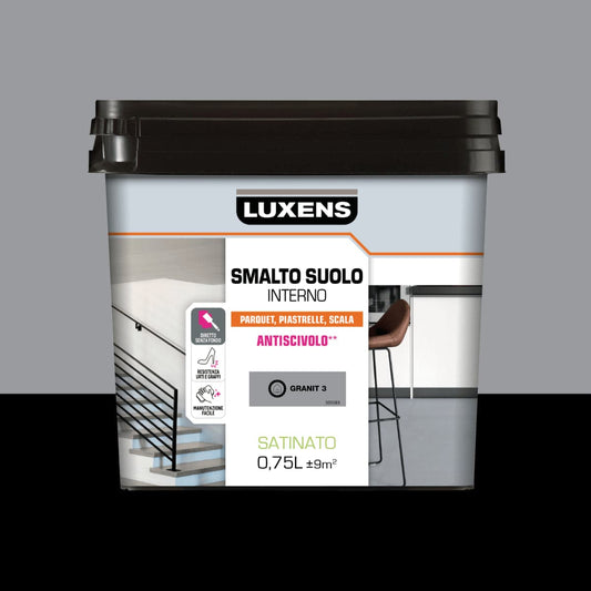 LUXENS GRANITE SATIN INTERIOR FLOOR ENAMEL 3 L 0.75 - best price from Maltashopper.com BR470001597