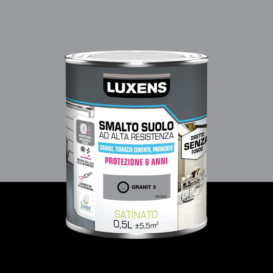 GRANITE GREY GARAGE FLOOR ENAMEL 3 LUXENS 500 ML - best price from Maltashopper.com BR470004842