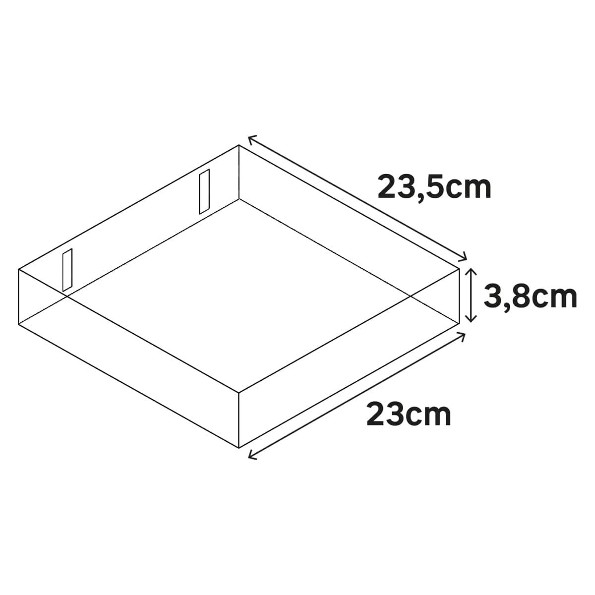 TAMBURED TABLE W23xD23xH3.8CM WHITE COLOUR - best price from Maltashopper.com BR440600250