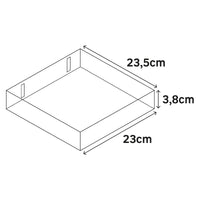 TAMBURED TABLE W23xD23xH3.8CM WHITE COLOUR - best price from Maltashopper.com BR440600250