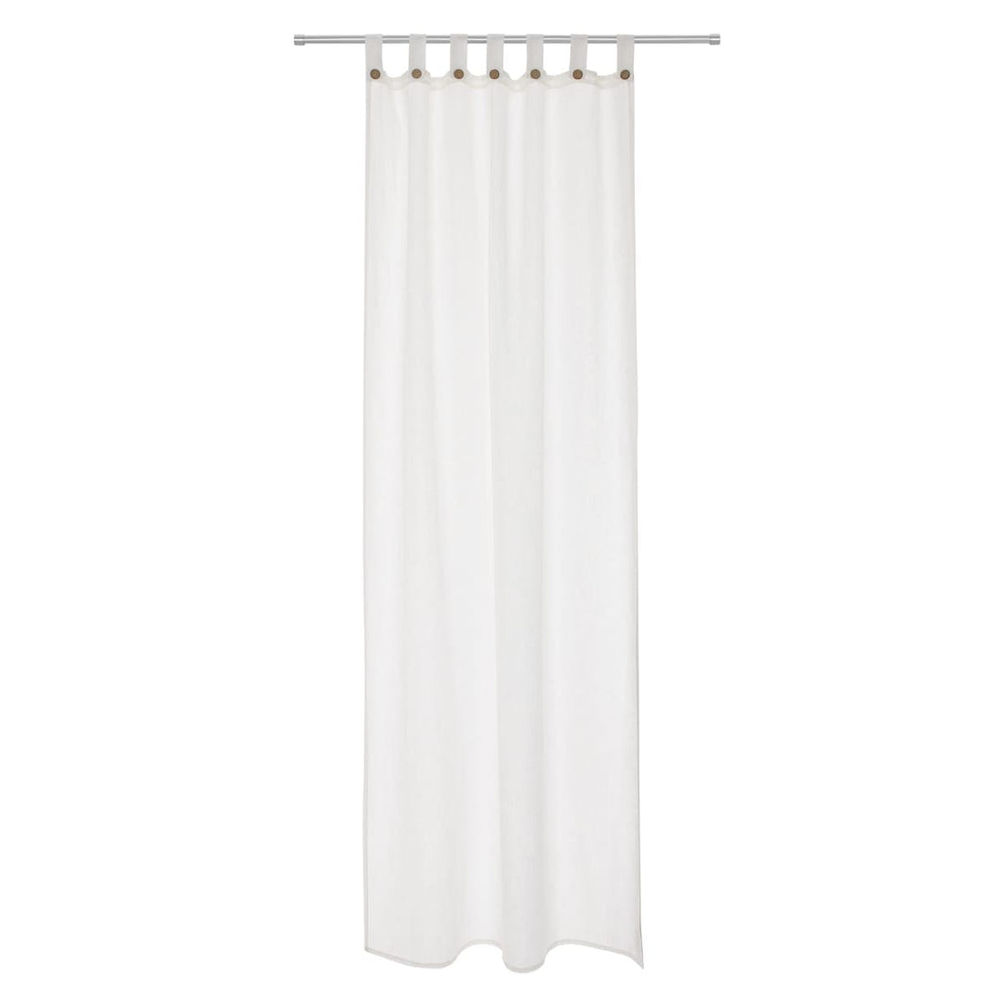 CHARLINA WHITE OPAQUE CURTAIN 140X280 WITH LOOPS AND BUTTONS