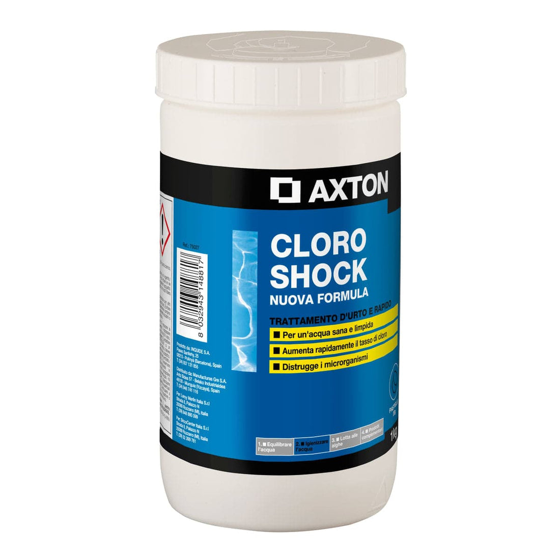 AXTON STRONG CHLORINE BOX 1KG - PAST. 30GR - best price from Maltashopper.com BR500011040