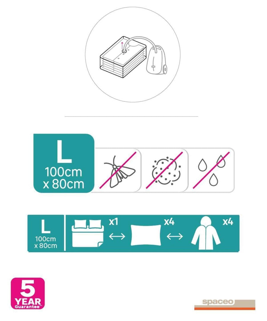 Bricocenter 2 SPACEO VACUUM BAGS L SIZE 100X80 SPACEO