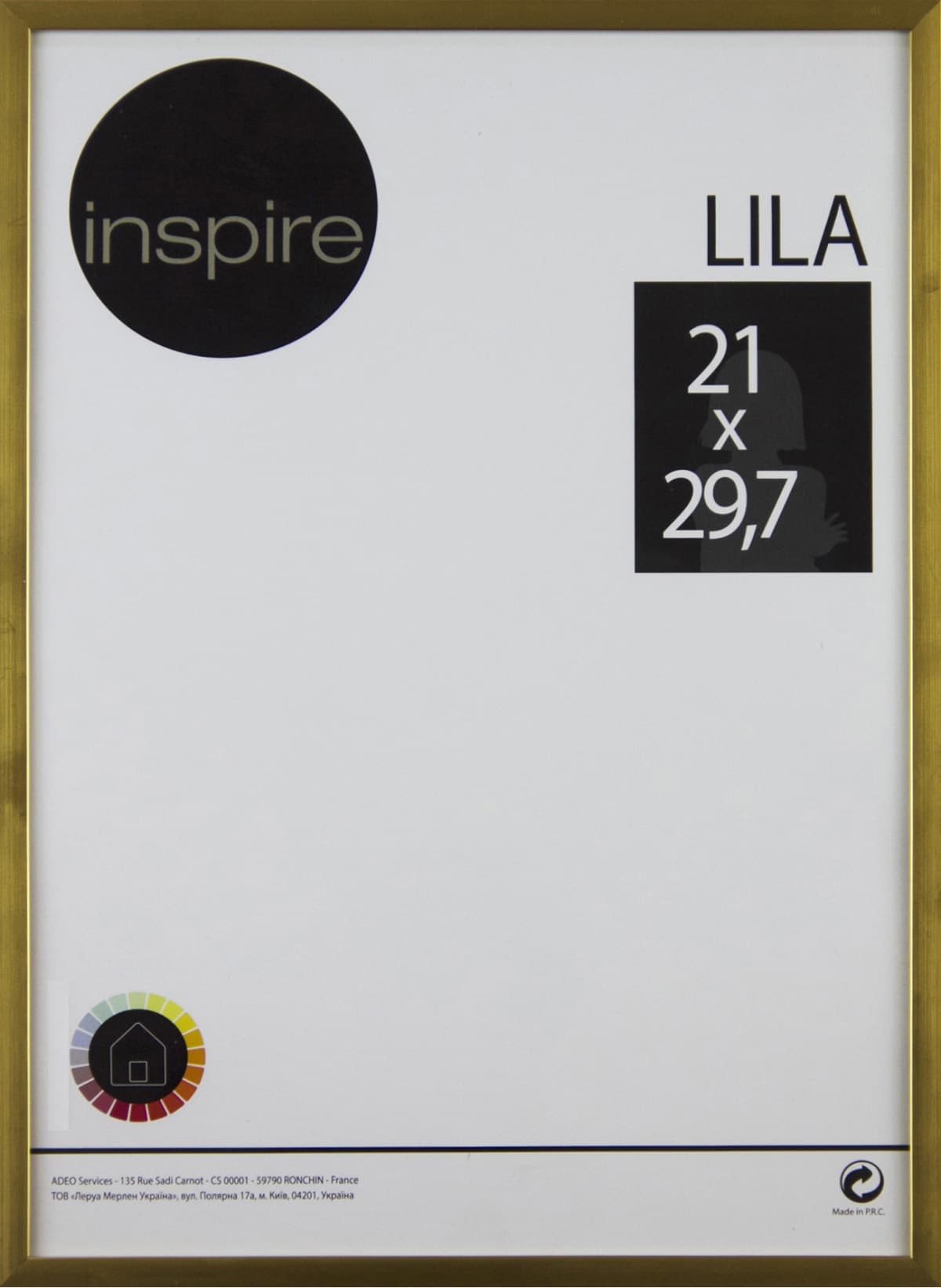 LILA 21X29.7 CM PVC GOLD FRAME