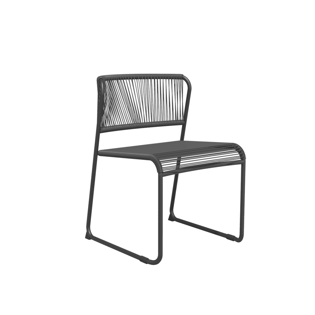 ARMCHAIR DUO NATERIAL Steel and wicker 50X59X71.5H cm anthracite - best price from Maltashopper.com BR500013655