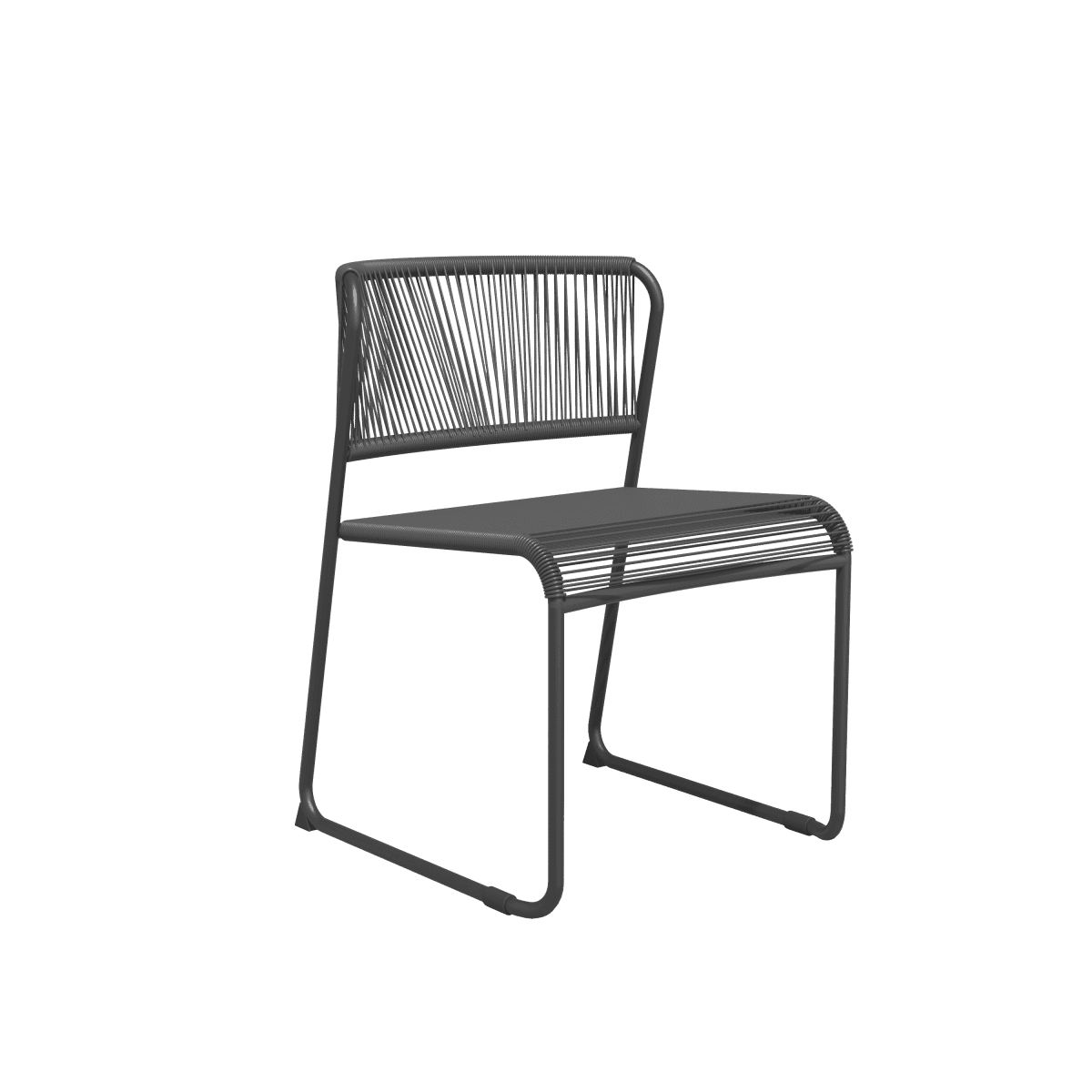 ARMCHAIR DUO NATERIAL Steel and wicker 50X59X71.5H cm anthracite - best price from Maltashopper.com BR500013655