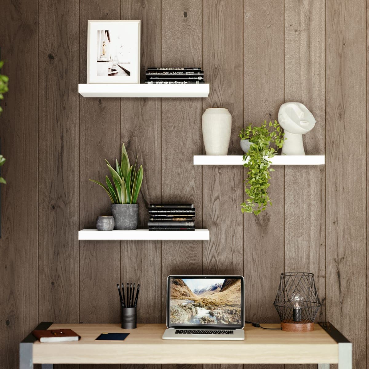 TAMBURED TABLE W60xD23xH3.8CM WHITE COLOUR - Premium Decorative Shelves from Bricocenter - Just €10.99! Shop now at Maltashopper.com