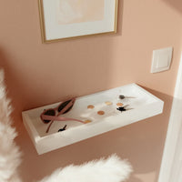 W40xD15xH3CM WOODEN TABLE IN WHITE - Premium Decorative Shelves from Bricocenter - Just €10.99! Shop now at Maltashopper.com