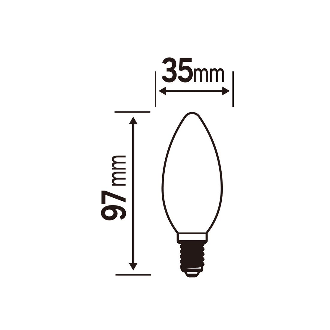 LED BULB E14=60W CANDLE FROSTED WARM LIGHT - best price from Maltashopper.com BR420007866