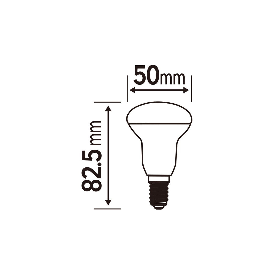 LED BULB E14=60W R50 WARM LIGHT - best price from Maltashopper.com BR420007899