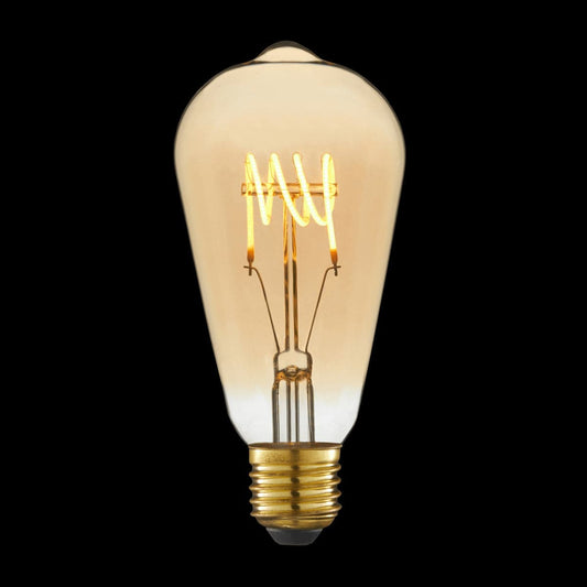 LED DECORATIVE BULB E27= 35W PEAR AMBER