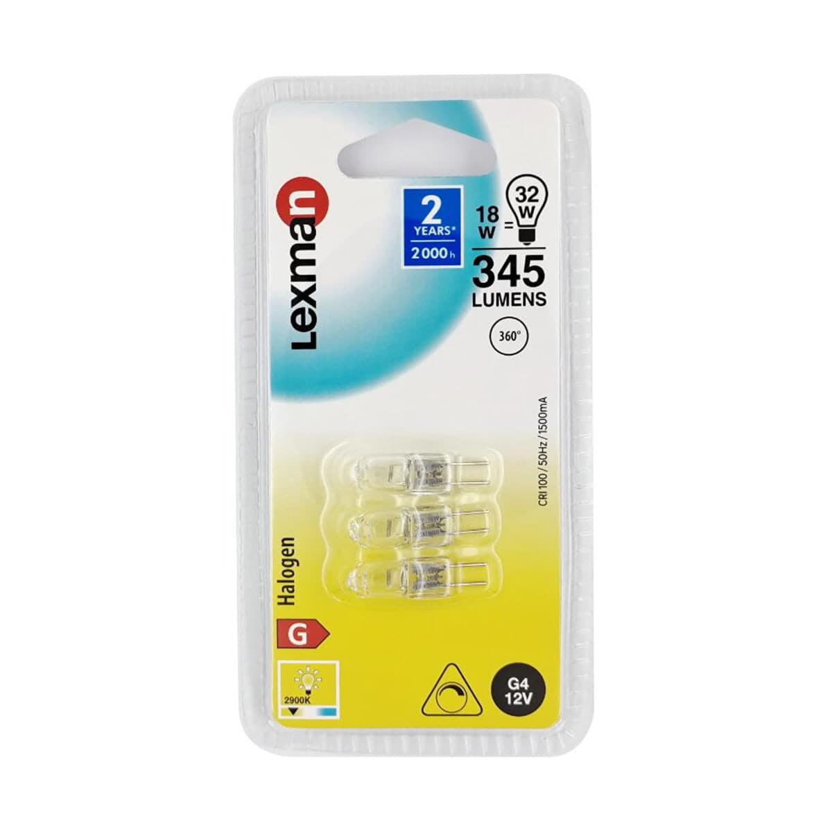 3 G4 HALOGEN BULBS =20W