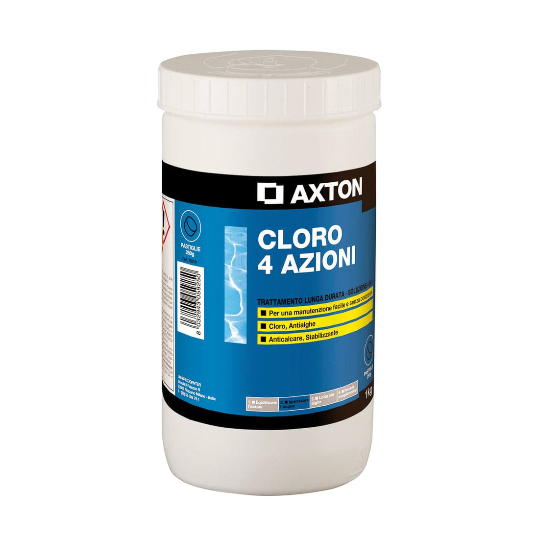 4-ACTION TREATMENT FOR SWIMMING POOLS 1KG 250G TABLETS - best price from Maltashopper.com BR500710015