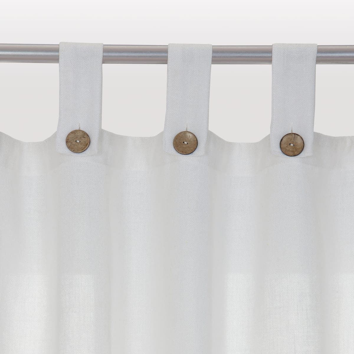 Bricocenter CHARLINA WHITE OPAQUE CURTAIN 140X280 WITH LOOPS AND BUTTONS
