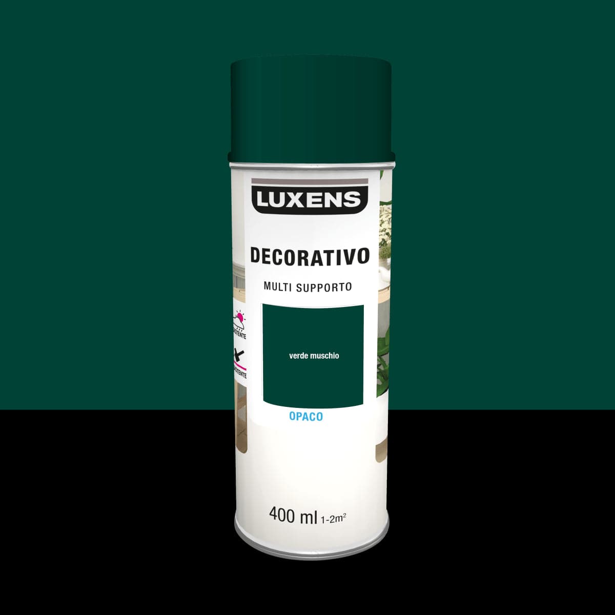 SPRAY MOSS GREEN MATT SOLVENT 400 ML LUXENS - best price from Maltashopper.com BR470004656