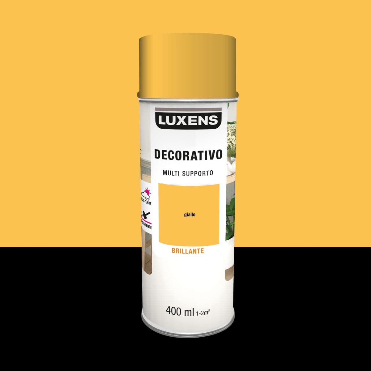 SPRAY BRIGHT YELLOW SOLVENT 400 ML LUXENS - best price from Maltashopper.com BR470004673