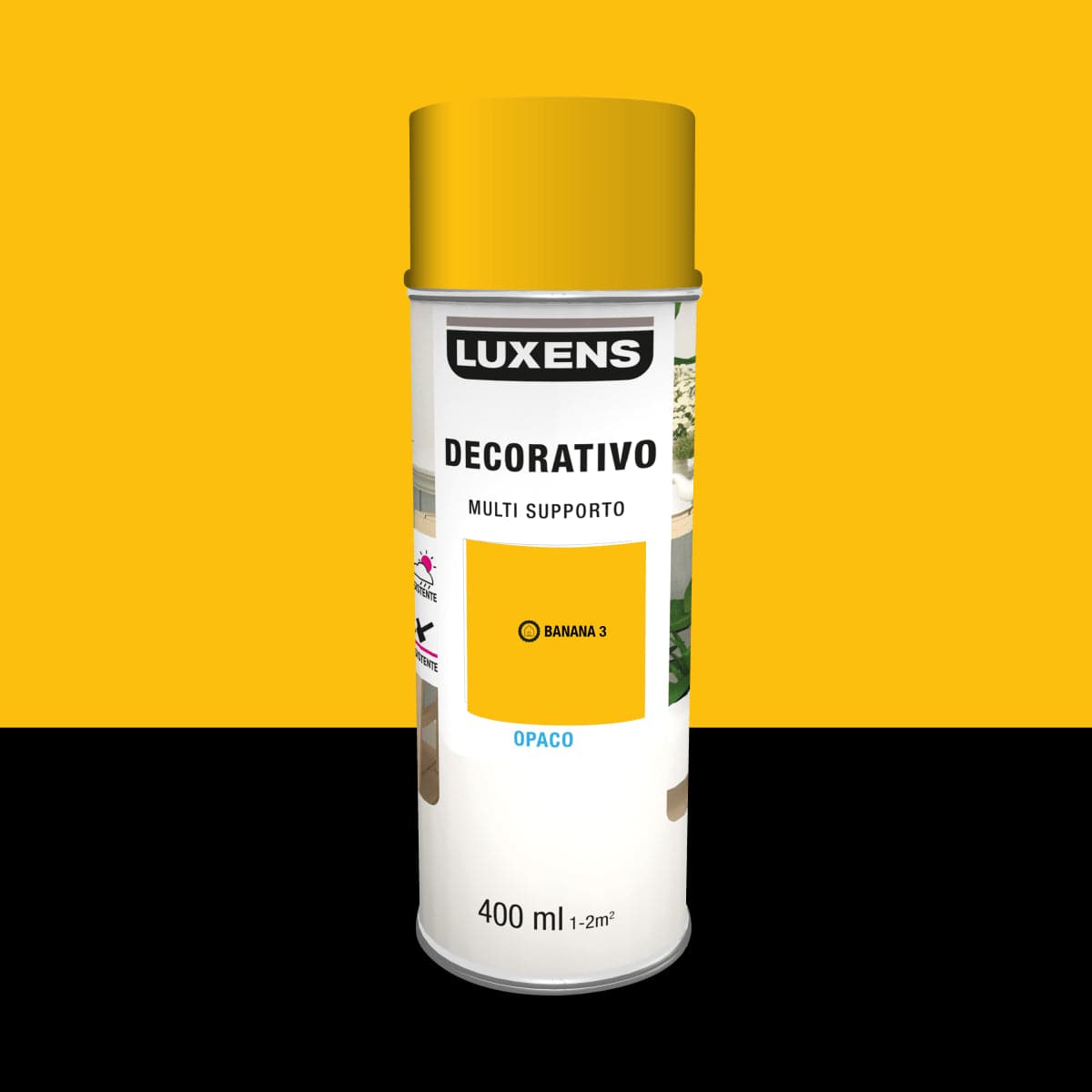 SPRAY YELLOW BANANA MATT SOLVENT 400 ML LUXENS - best price from Maltashopper.com BR470004662