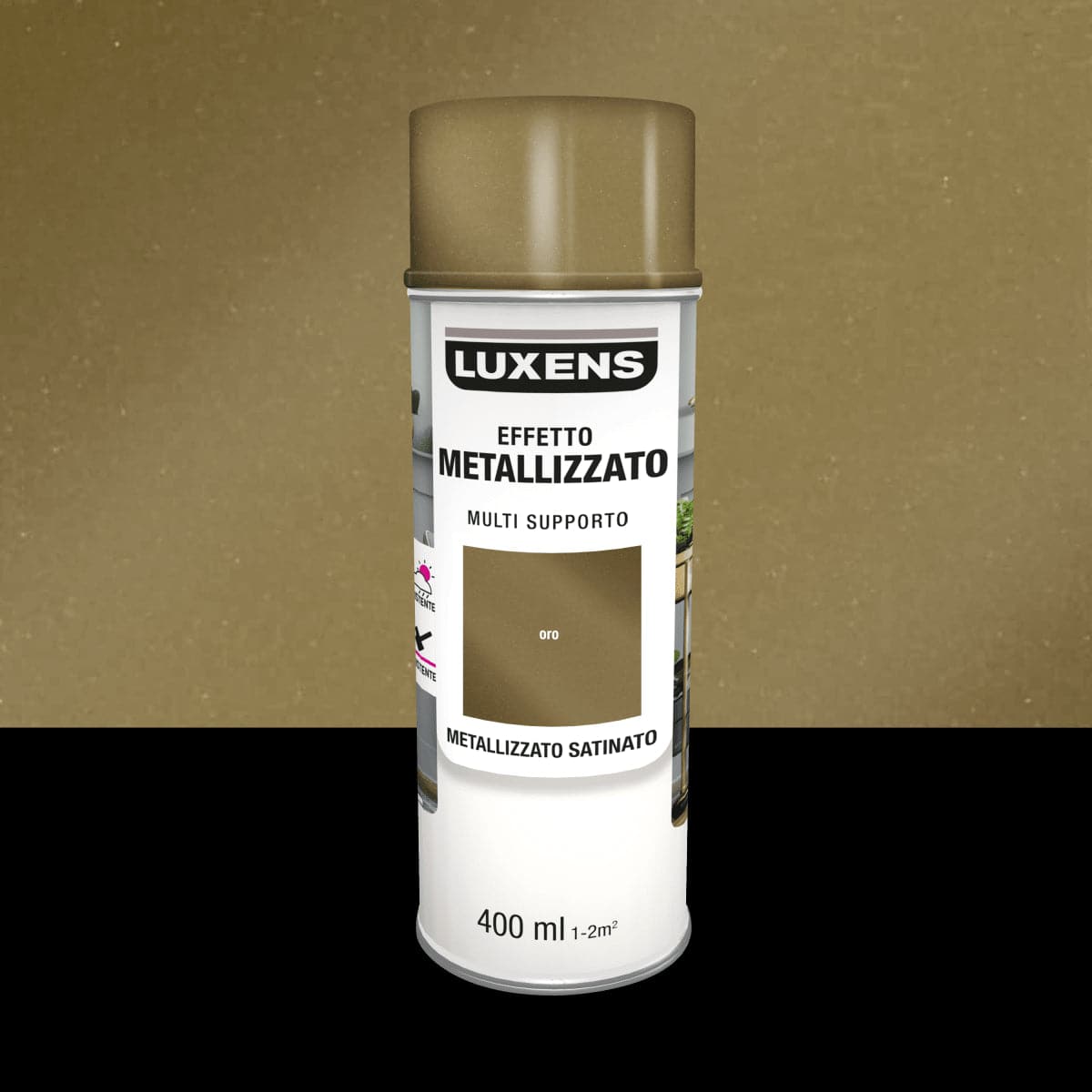 GOLD METALLISED SATIN SPRAY 400 ML LUXENS - best price from Maltashopper.com BR470004685