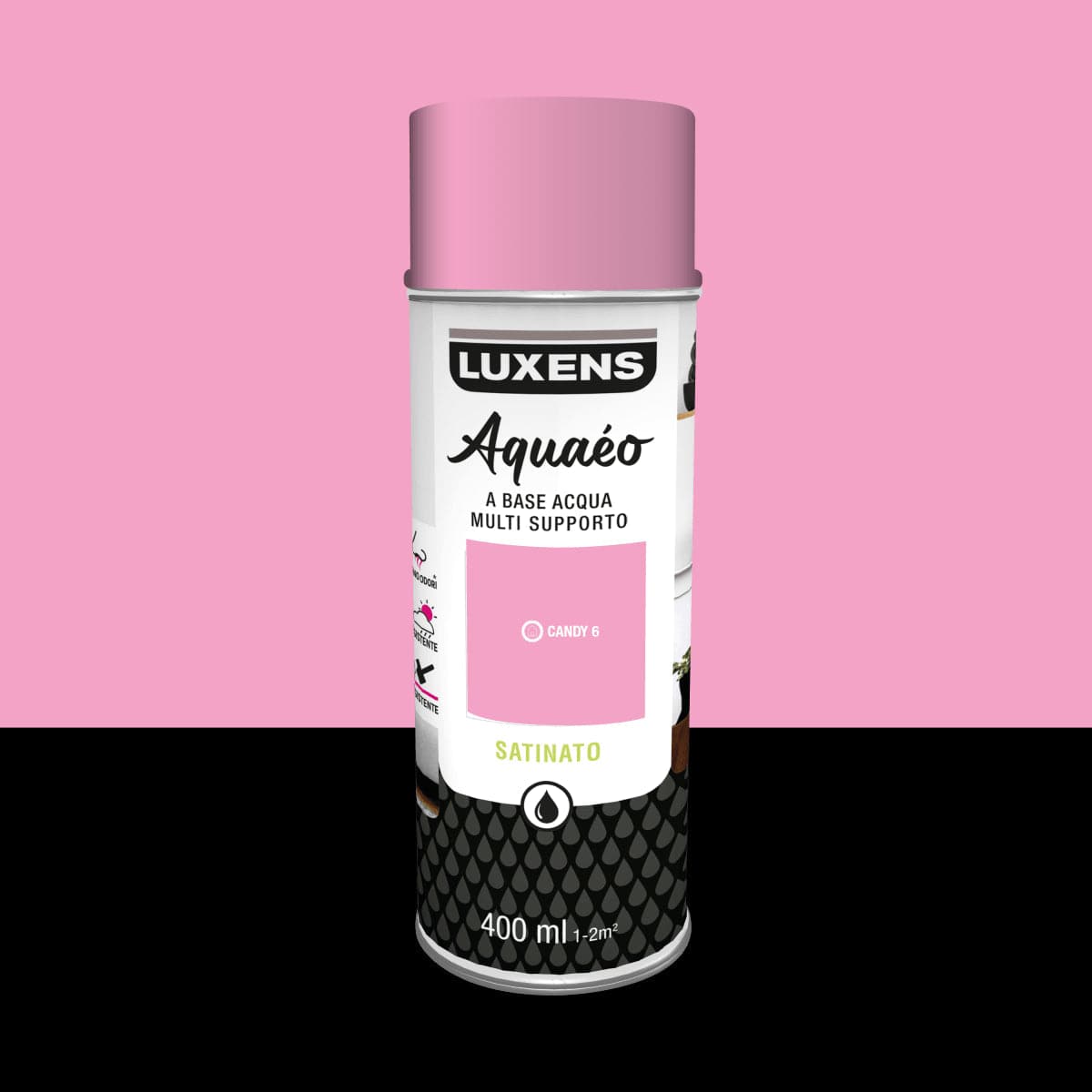 SPRAY PINK CANDY 6 SATIN WATER 400 ML LUXENS - best price from Maltashopper.com BR470004641