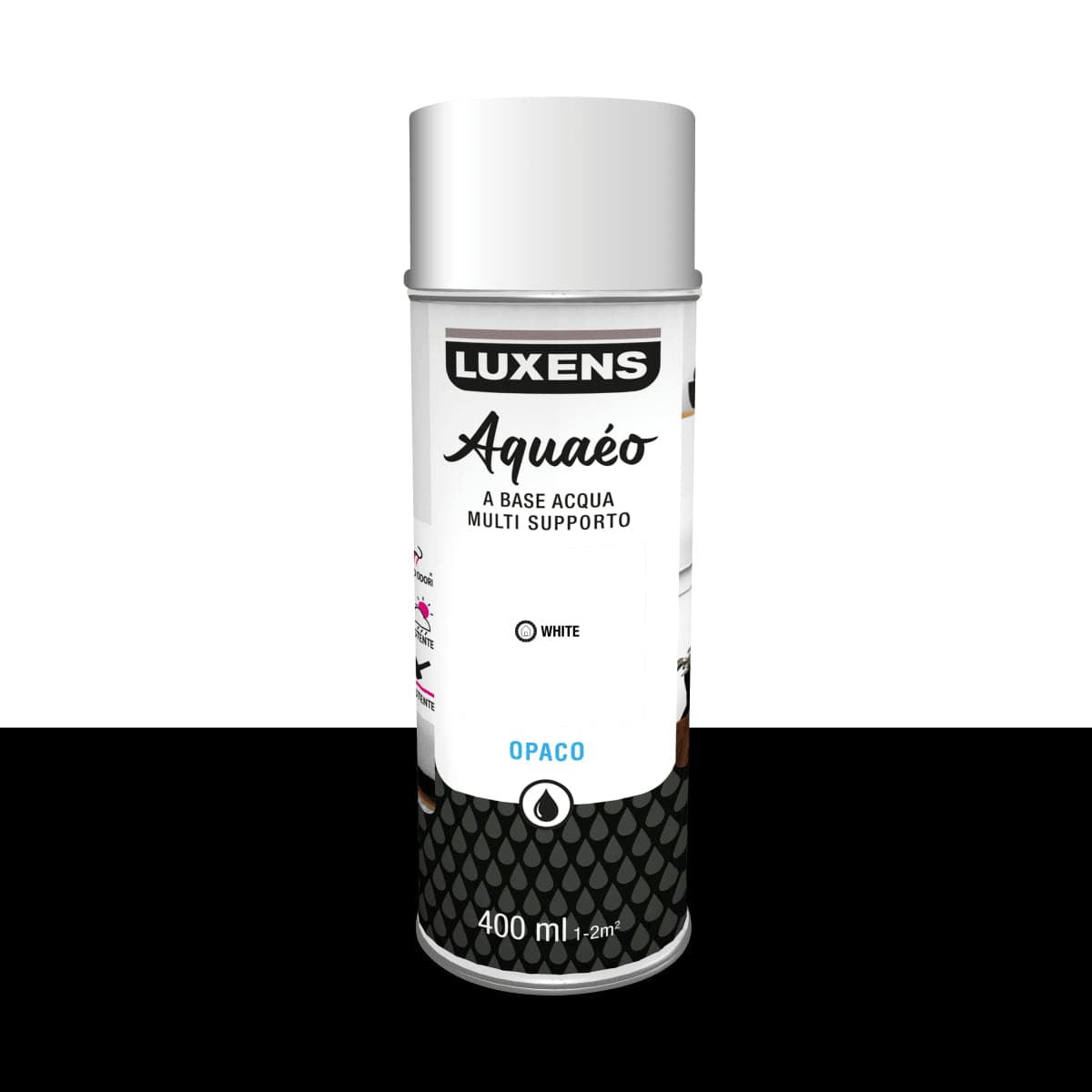 AQUA SPRAY MATT WHITE 400 ML LUXENS - best price from Maltashopper.com BR470000794