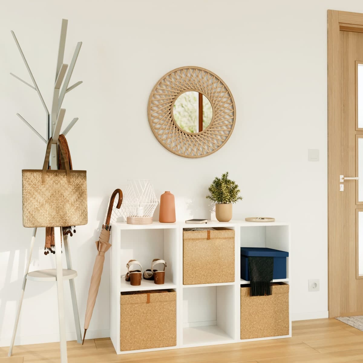 Bricocenter ROSACE BAMBOO MIRROR D60 CM