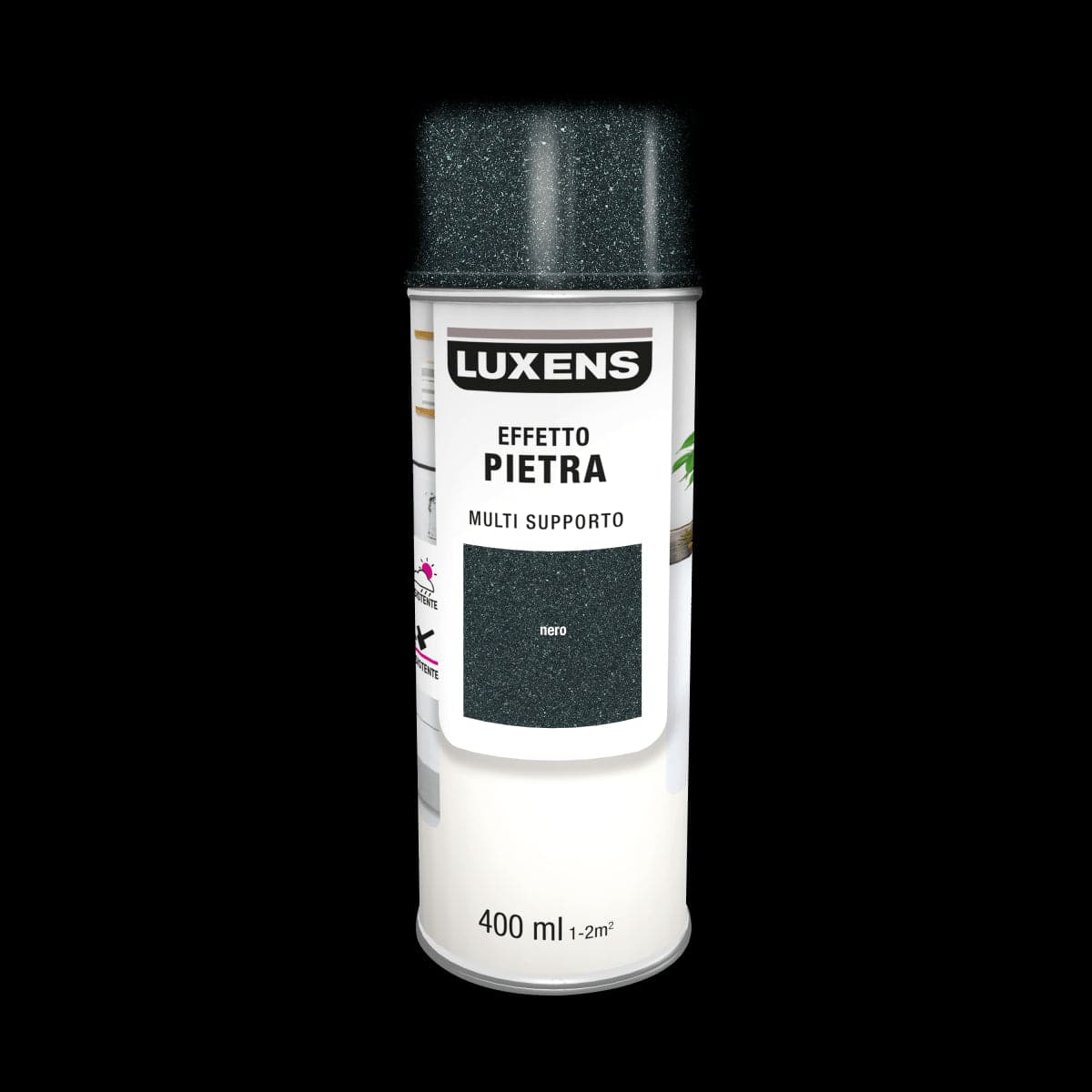 STONE EFFECT SPRAY BLACK 400 ML LUXENS - best price from Maltashopper.com BR470004674