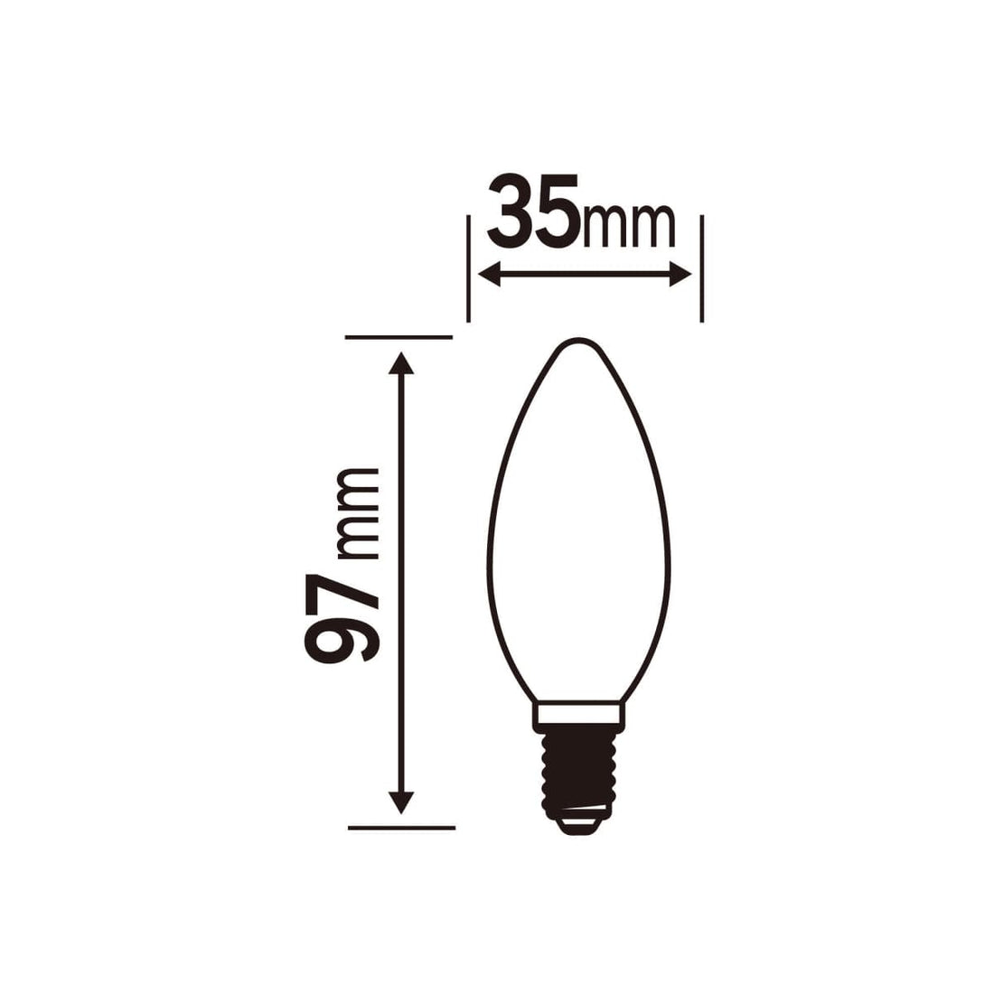 3 LED BULBS E14 =40W CANDLE FROSTED WARM LIGHT