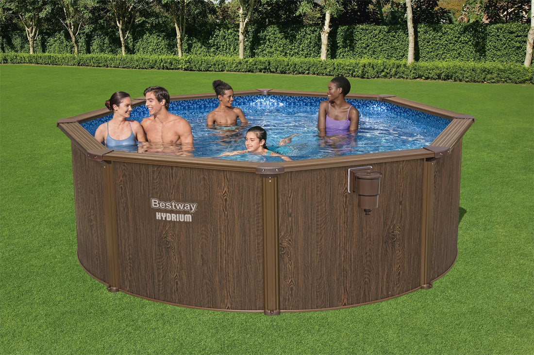 HYDRIUM POOL WOOD 360X120 WITH SAND FILTER COVER AND BASE MAT INCLUDED - best price from Maltashopper.com BR500015708