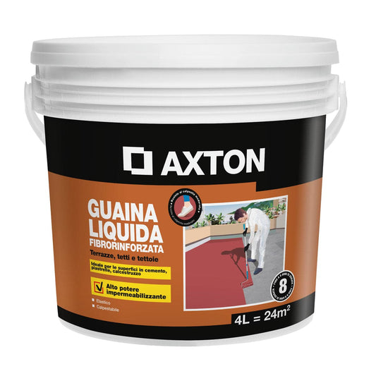 AXTON 4 L RED FIBRE-REINFORCED LIQUID WATERPROOFING MEMBRANE