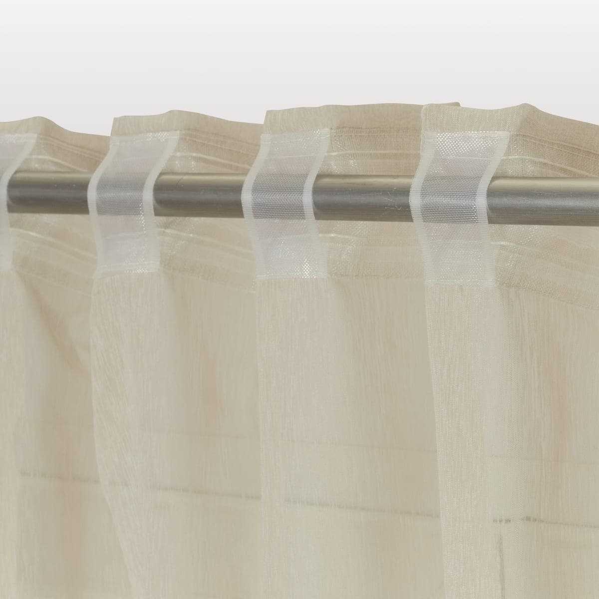 BEIGE SOFTY FILTER CURTAIN 200X280 CM WITH CONCEALED LOOP AND WEBBING - best price from Maltashopper.com BR480009477