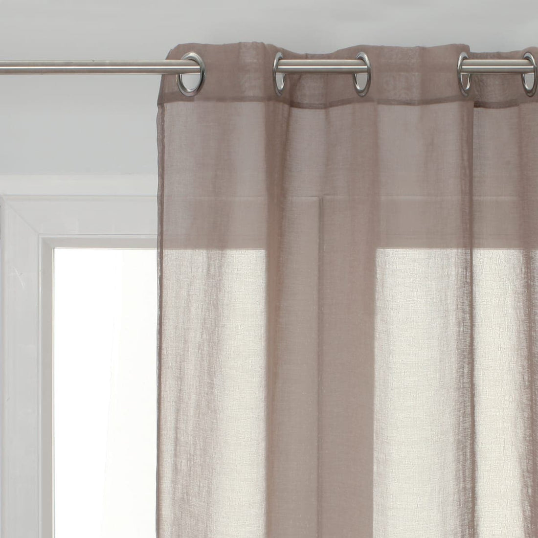 SHALI DOVE GREY FILTER CURTAIN 140X280 CM WITH EYELETS - best price from Maltashopper.com BR480007453