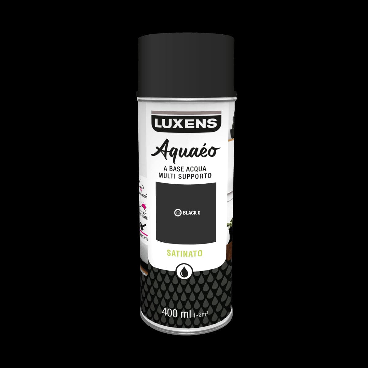 AQUA SPRAY BLACK SATIN 400 ML LUXENS - best price from Maltashopper.com BR470000810