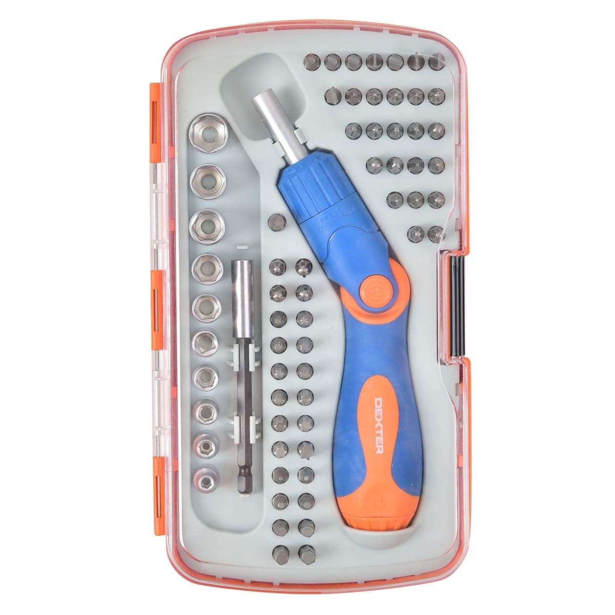 DEXTER RATCHET SCREWDRIVER+BITS 64 PCS - best price from Maltashopper.com BR400001551