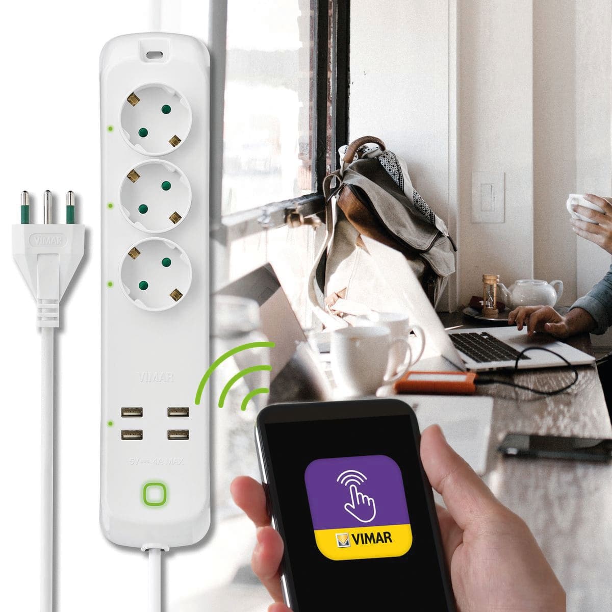 MULTIPLE MOBILE SOCKET 2P+E 16 A 250w white - best price from Maltashopper.com BR420006799