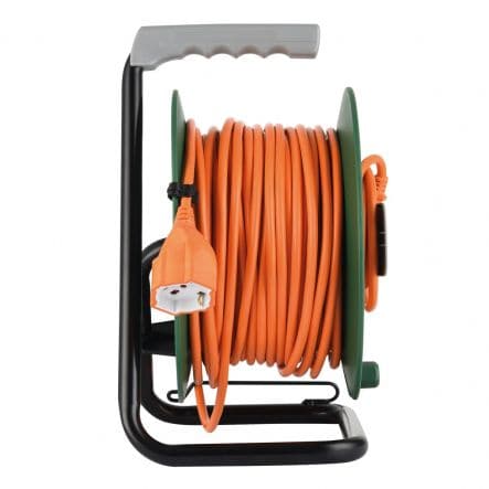 GARDEN CABLE REEL 40 M PLUG 16A UNIVERSAL SOCKET WITH THERMAL CIRCUIT BREAKER - best price from Maltashopper.com BR420003211
