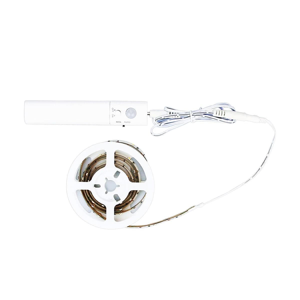 LED STRIP KIT 1MT 2,4W DAYLIGHT BATTERY OPERATED WITH MOTION SENSOR IP65 - best price from Maltashopper.com BR420007111